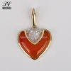 New style heart shape cz and agate large vintage charms+traditional south indian jewellery
