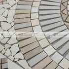 Custom Handmade Stone Mosaic Art Medallion Square China Wall Floor Tiles Murals For Vintage Home Style
