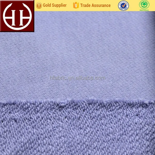 combed brushed fleece knitted 100 cotton french terry fabric