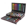 Amazon Hot Sale 130-Piece Drawer Type Multi-functional Painting Art Set in Wooden Box for Kids