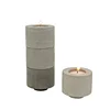 Home decorative cylinder concrete candle holder small pillar cement candle holder