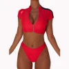 2019 Custom Swimsuits Women Two Pieces Swim Suit Zippered Swimwear