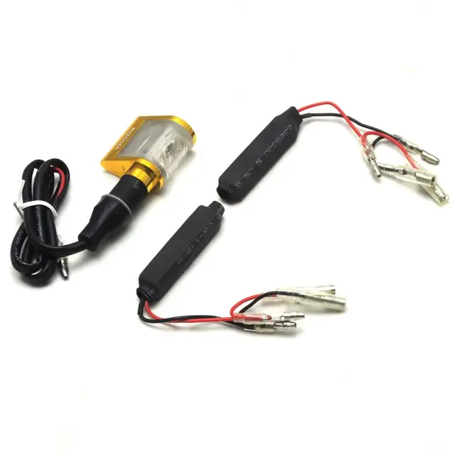 FLIUN014GD Universal Motorcycle LED Turn Signal Lights Fit For GSXR600 750 CBR1100XX ER6N CBR600 YZF R25