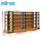 The Wooden Retail store rack Supermarket shelf wood Gondola shelving