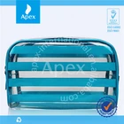 High quality PVC transparent stripe cosmetic pouch