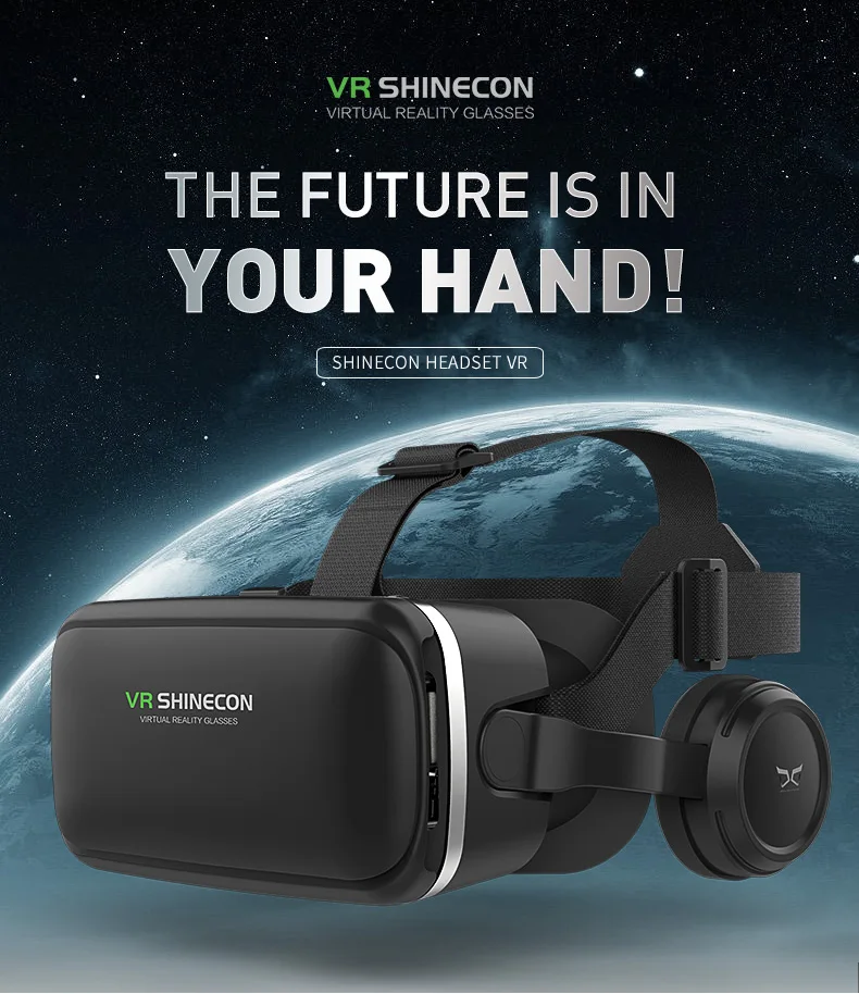 Promotion! 2019 Hot New Products 3D VR Glasses Virtual Reality 3D VR BOX With Headphone For Sale