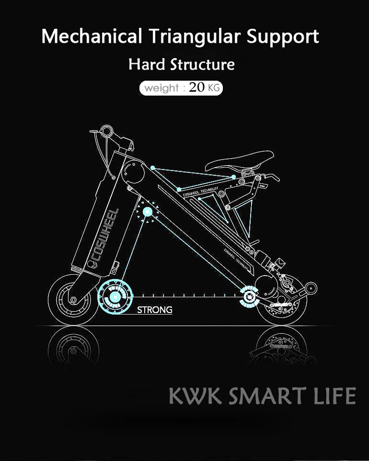 Best COSWHEEL A-ONE X 10inch   30KM Foldable Electric Scooter Portable Mobility Scooter  Adults Electric Bicycle 10