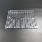 Vacuum formed plastic pen tray for crayon,Clear PVC PET PS blister plastic insert tray for pen packaging