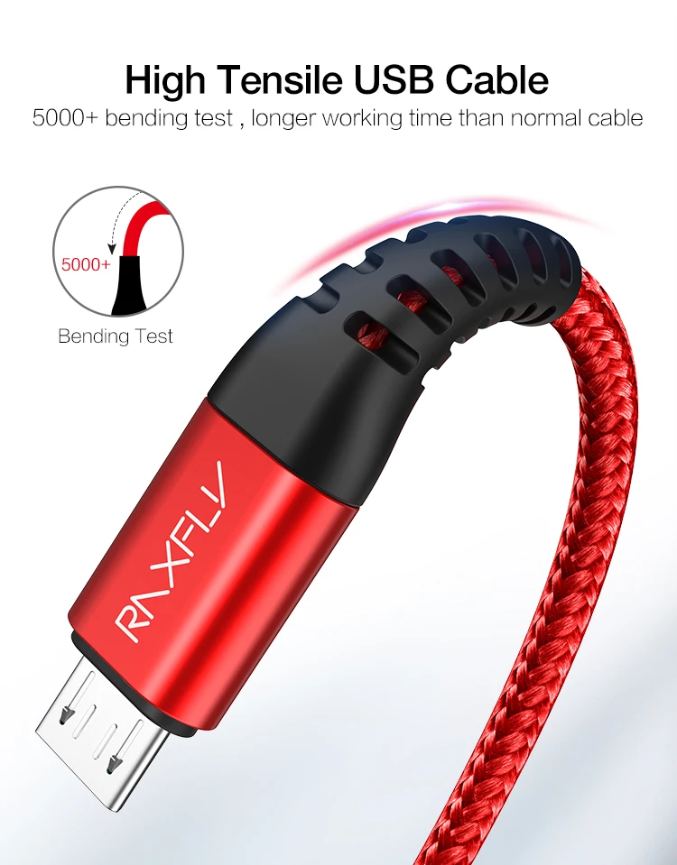 Great Free Shipping RAXFLY Universal Phone Charger Micro Usb Cable For Samsung Galaxy S - ANKUX.COM