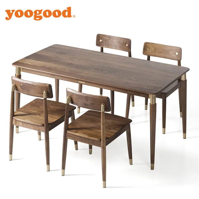 Yoogood Dining Room Table 1.4M And 4 Chair Set - 9030001T
