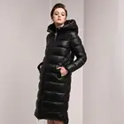 Hot sale hooded warm long jacket padded puffer women down coat winter