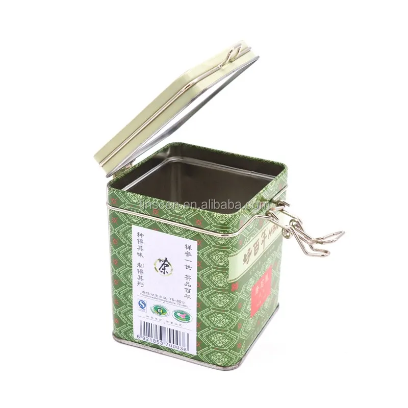 Custom Square Airtight Metal Tea Tin Box With Metal Clasp Buy Square