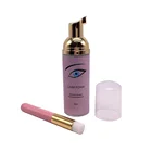 Natural gentle eyelash extension foaming cleanser lash bath with free brushes on sale