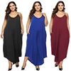 2019 Casual Dress Solid color sling irregular jumpsuit fat sister wide leg pants Plus Size Dress For Women