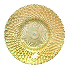 Hot Selling Wedding Gold Glass Charger Plate