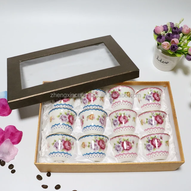 porcelain gift box design custom design color decal ceramic