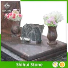 Factory Hand Cutting Granite Flower Vases For Tombstones