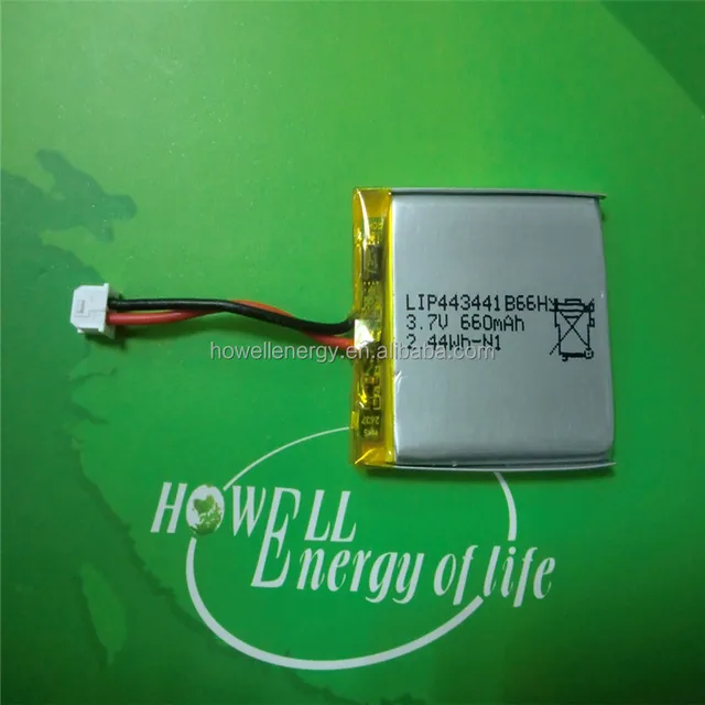 High energy conversion rechargeable 3.7V battery 443441 Lipo Battery 3.7V 660mAh rechargeable lithium polymer battery