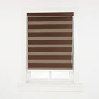 New blackout window roller shade double layer manual blinds zebra windows for hotel