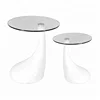 Modern design side table and glass coffee table