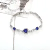 Elegant Women Chain Crystal Bracelet Beauty Heart Charm Bracelet