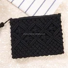 2018 new arrival customized cotton straw custom clutch bag
