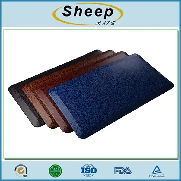 High quality waterproof comfortable leather anti-fatigue kitchen mat
