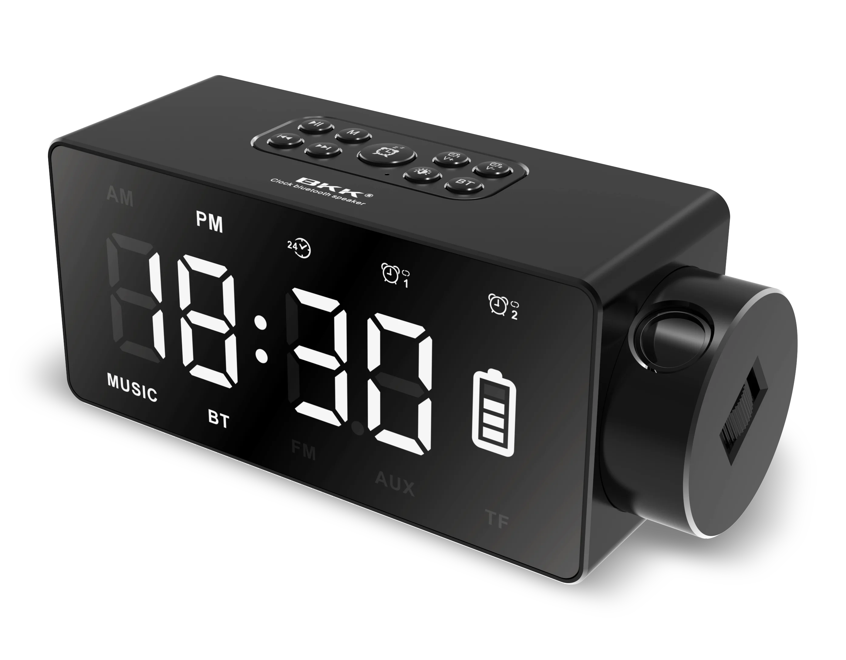 Projection Alarm Clock Radio with TF card BT Clock (S90) - ANKUX.COM
