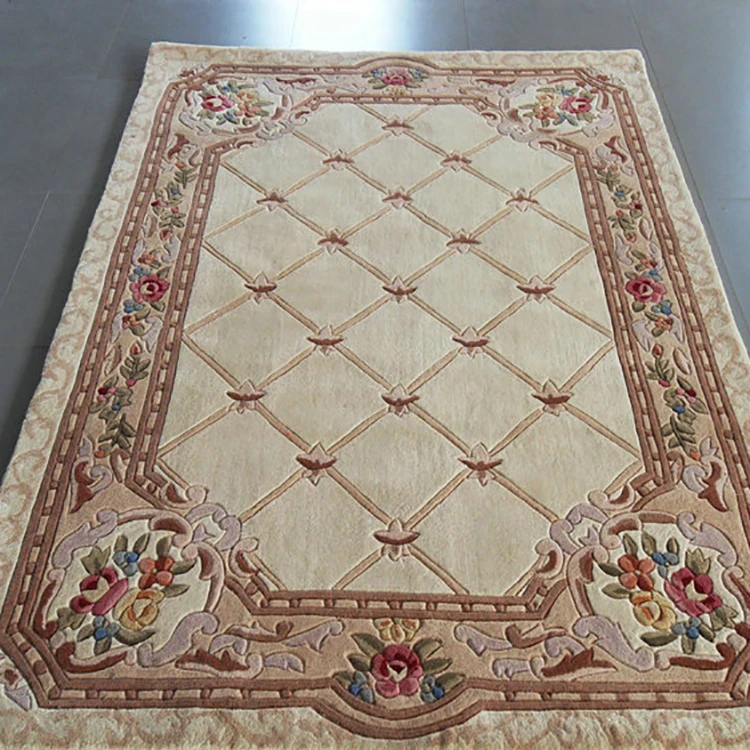 Handmade 100% new zealand custom design modern hand tufted rug for hotel