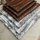 China Supplier Snake Pattern Cow Hide Skin Leather for Bags & Shoes Making