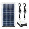 15W Panel solar home system kit with 6Ah lithium ion battery/3pcs 2W LED bulb/USB cable