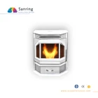 High quality Steel Stained Glass Fireplace, decorative glass pellet stove with low price