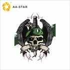Custom skull design military heat transfer for T-shirt