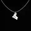 Ice Skate Shoe Charm Pendant Necklace Women Mens Jewelry For Sportsman