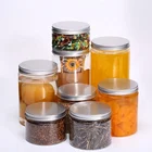 empty biscuit Food storage pet plastic packaging jar with screw lid
