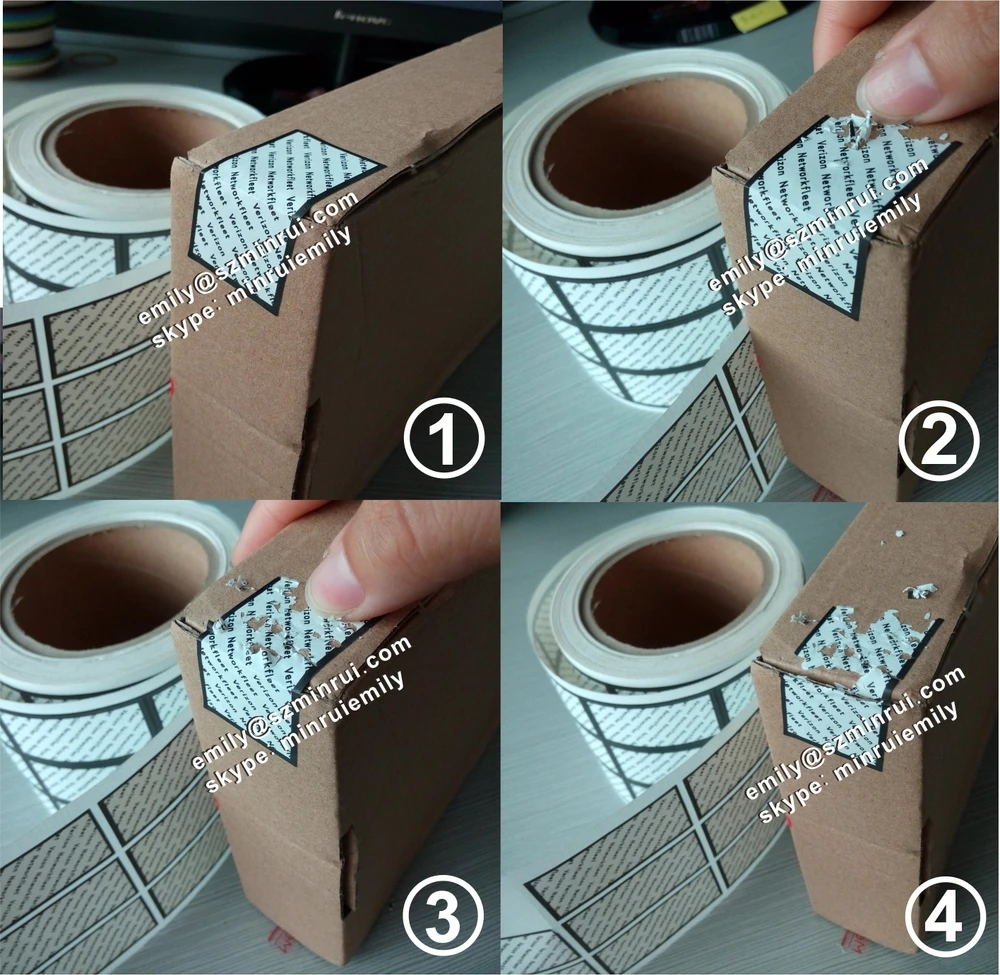 Custom Tamper Proof Seal Stickers,Destructible Tamper Evident Seal