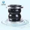 Huayuan epdm double sphere screwed galvanized bridges pn10 stainless steel flange rubber expansion joint