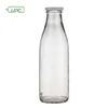 1000ml 1L shape wide mouth empty milk glass bottle with metal lid