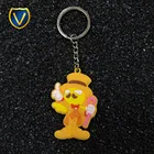 Factory cheap fashion cheap custom condom holder arganizer tool pvc keychain