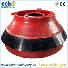 high manganese steel mobile cone crusher wear spare parts for mining machinery