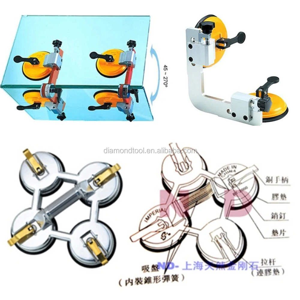 Heavy Duty Suction Lifter 150kg Suction Force Triple Glass Sucker 3cups Suction Cup View Glass 2869