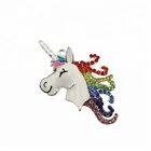 Enamel Unicorn Charm Rainbow Crystal Unicorn Pendant Necklace