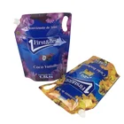custom corner packaging bag plastic nylon spout stand up pouch printing for 1000ml Fabric softener liquid