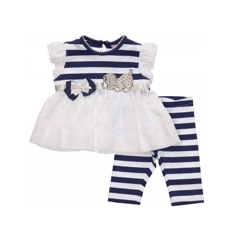 2015 New Arrival Clothes Set Children Striped Shirt+Pant Set Baby Girl Summer Set Kids