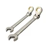 Chrome vanadium flexible box and open end combination ratchet wrench spanner 8mm to 32mm series size