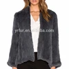 YR409 Australian Style Rabbit Fur Garment/Short Knitted Rabbit Fur Jacket Women