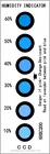 SiO2 6 Humidity Indicator Card 6 Dots Cobalt Humidity Indicator Card