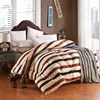 Bed Queen Quilt Home Quilted Microfiber Striped Comforter Set