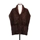 2019 Autumn and winter shawl scarf Fashion Elegant Lady Yiwu New arrival Woman's Fringed with mink fur knit Manufactures