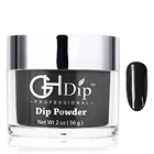 Black Color Nail Dipping Powder 3 in1 set match gel polish and nail lacquer